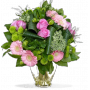 Bouquet Clos Romantique : roses, germinis, alstroemeria - Lilas Rose Boutique