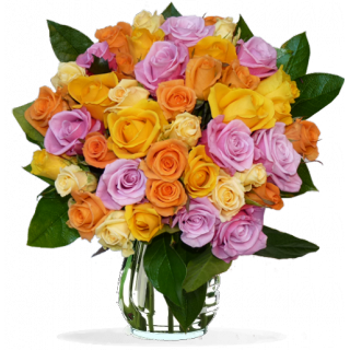 Bouquet de fleurs orange - Lilas Rose